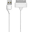 Кабель USB - Apple 30-pin (широкий) 1 м Remax Lesu белый