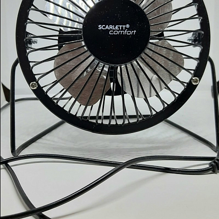 Вентилятор портативный настольный USB Scarlett SC-DF111S95 черный