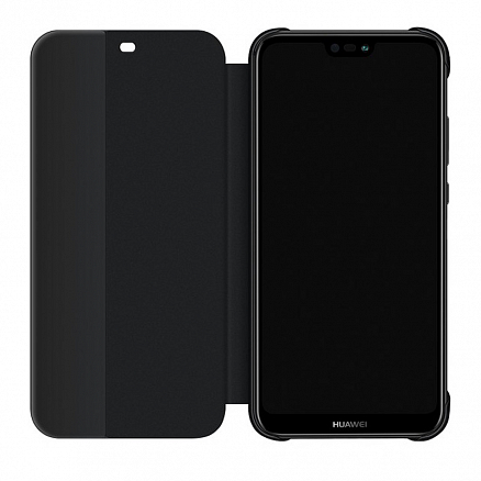 Чехол для Huawei P20 Lite, Nova 3e книжка оригинальный Smart View Flip Cover черный