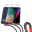 Кабель USB - MicroUSB, Lightning, Type-C 1,2 м 3.5A плетеный с угловыми штекерами Baseus MVP черно-красный