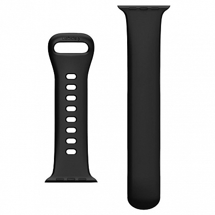 Ремешок-браслет для Apple Watch 42 и 44 мм силиконовый Spigen SGP Air Fit черный