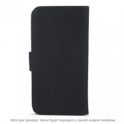 Чехол для телефона от 4.5 до 5 дюймов универсальный кожаный - книжка GreenGo Smart Rotating черный