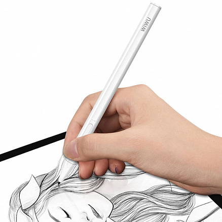 Стилус активный для Apple iPad WiWU Magic Pencil белый