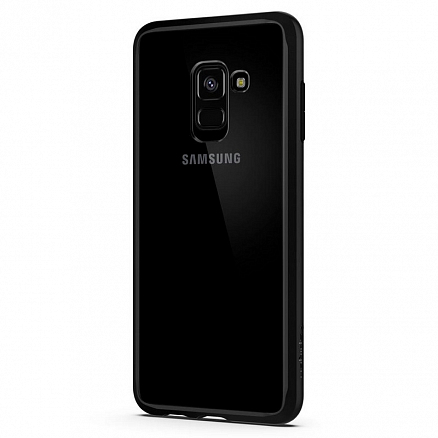 Чехол для Samsung Galaxy A8 (2018) гибридный Spigen SGP Ultra Hybrid прозрачно-черный матовый