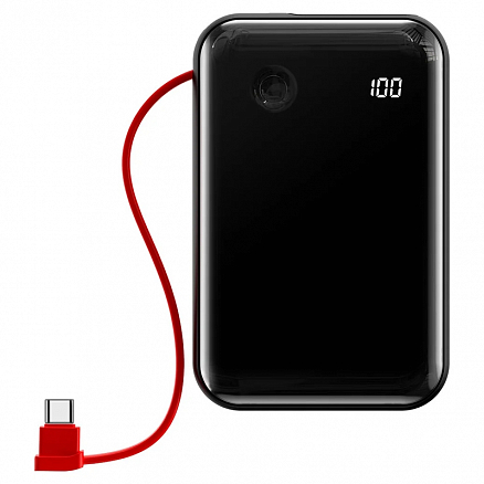 Внешний аккумулятор Baseus Mini S Digital Display с дисплеем 10000мАч (Type-C, USB, ток 3А, 10Вт) черный