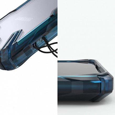 Чехол для Samsung Galaxy A71 гибридный Ringke Fusion X синий
