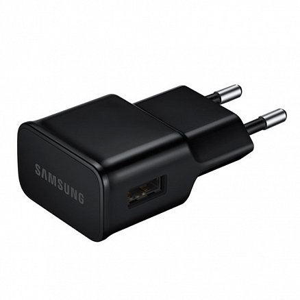 Зарядное устройство сетевое с USB входом 2А и MicroUSB кабелем Samsung EP-TA12 черное