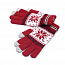Перчатки трикотажные для емкостных дисплеев Greengo (Польша) N-05 узор красные