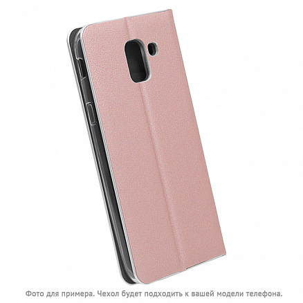 Чехол для Samsung Galaxy J6 кожаный - книжка GreenGo Smart Venus розовое золото