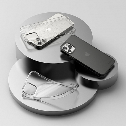 Чехол для iPhone 12, 12 Pro гелевый ультратонкий Ringke Air прозрачный черный