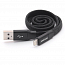 Кабель USB - Lightning для зарядки iPhone 0,5 м 2.4А плетеный плоский Joyroom Magic S-M340 черный