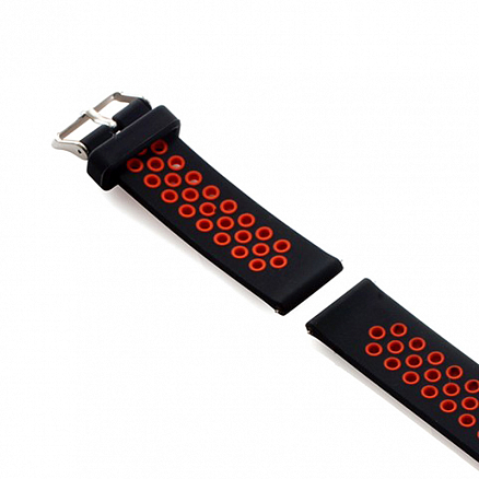 Сменный браслет для Amazfit Bip силиконовый черно-красный