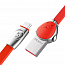 Кабель USB - MicroUSB для зарядки 1 м 2.4A плоский Rock Zodiac Coсk красный