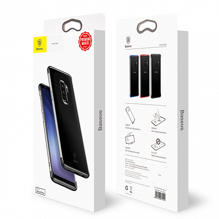 Чехол для Samsung Galaxy S9 гелевый с усиленными краями Baseus Armor прозрачно-черный