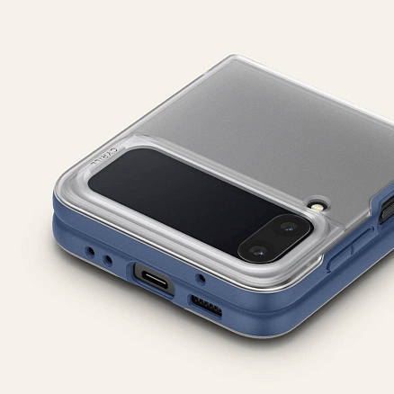 Чехол для Samsung Galaxy Z Flip 4 гелевый Spigen Cyrill Color Brick прозрачно-голубой