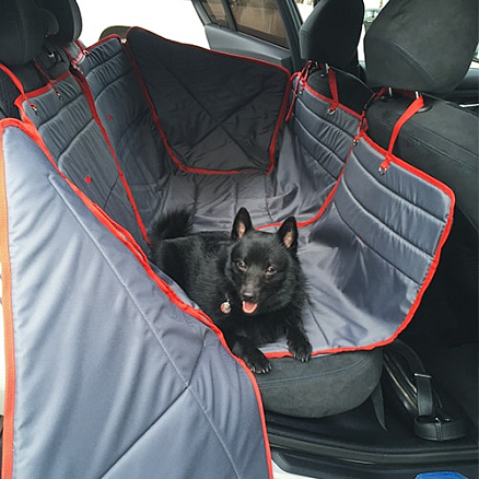 Автогамак для собак в машину двойной Тренд Доггин Дабл серый