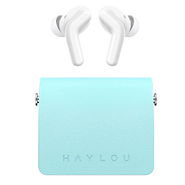 Наушники TWS беспроводные Bluetooth Haylou Lady Bag (цепочка) ANC вакуумные с микрофоном и активным шумоподавлением голубые