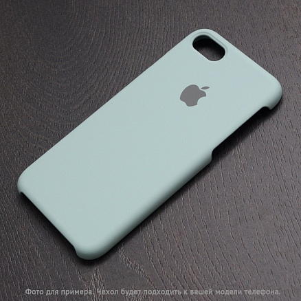 Чехол для iPhone X, XS пластиковый Soft-touch мятный