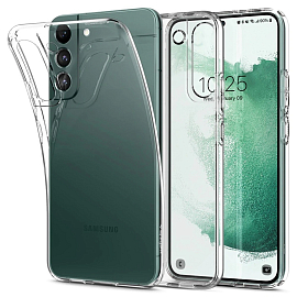 Чехол для Samsung Galaxy S22+ гелевый ультратонкий Spigen Liquid Crystal прозрачный