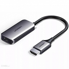 Переходник HDMI - Mini DisplayPort (папа - мама) с питанием MicroUSB Ugreen CM239 серый