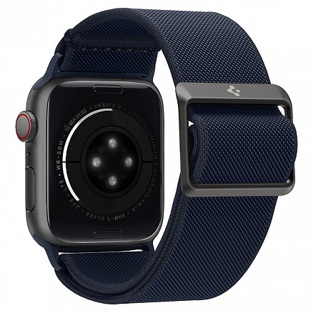 Ремешок-браслет для Apple Watch 38, 40 и 41 мм текстильный Spigen Fit Lite синий