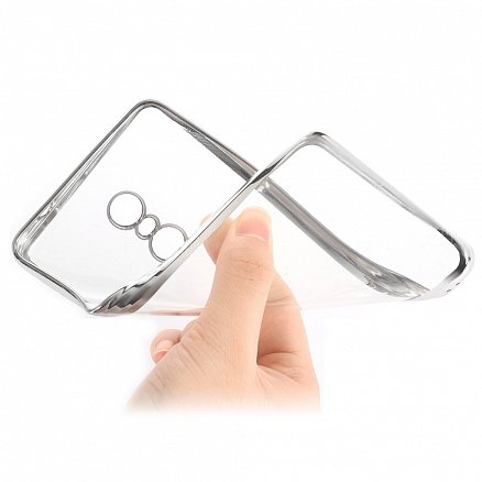 Чехол для Xiaomi Redmi Note 4X гелевый Hurtel Metallic Slim прозрачно-серебристый
