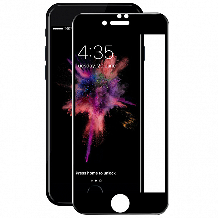 Защитное стекло для iPhone 7, 8 на весь экран противоударное 3D черное