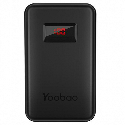 Внешний аккумулятор Yoobao PowerQuick PD10 10000мАч (2хUSB, Type-C, ток 3А, быстрая зарядка QC 3.0, PD 3.0, 18Вт) черный