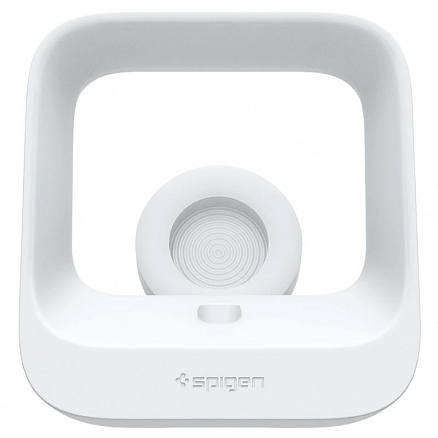 Подставка-держатель для зарядок iPhone и Apple Watch Spigen SGP S316 белая