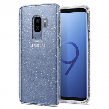 Чехол для Samsung Galaxy S9+ гелевый с блестками Spigen SGP Liquid Crystal Glitter прозрачный
