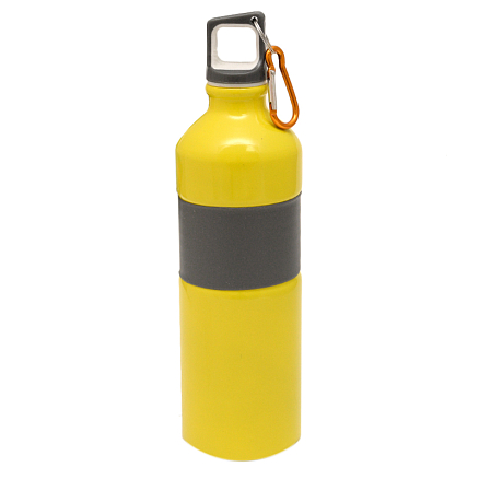 Бутылка для воды спортивная алюминиевая 750 мл желтая