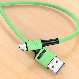 Кабель USB - MicroUSB для зарядки 1 м 2А Usams U52 зеленый