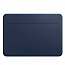 Чехол для Apple MacBook Air 13 A1466, A1369 кожаный футляр WiWU Skin Pro II темно-синий
