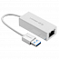 Переходник USB 3.0 - Gigabit Ethernet длина 19 см Ugreen CR111 белый