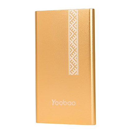 Внешний аккумулятор Yoobao PL5 Honar Edition ультратонкий 5000мАч (ток 2.1А) золотистый