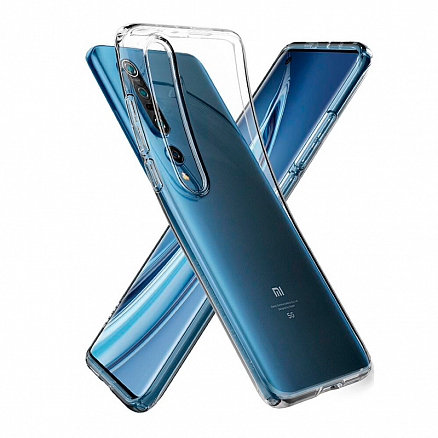 Чехол для Xiaomi Mi 10, Mi 10 Pro гелевый ультратонкий Spigen SGP Liquid Crystal прозрачный