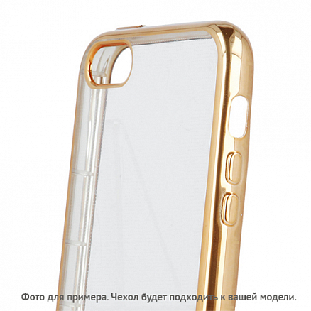 Чехол для iPhone 5, 5S, SE гелевый GreenGo Ultra Hybrid прозрачно-золотистый