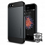 Чехол для iPhone 5, 5S, SE гибридный тонкий Spigen SGP Slim Armor черно-графитовый