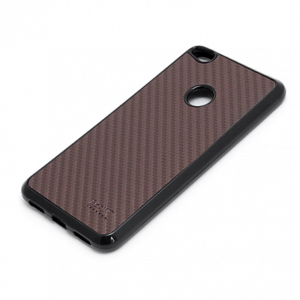Чехол для Huawei P8 Lite (2017) гибридный Beeyo Carbon чёрно-коричневый