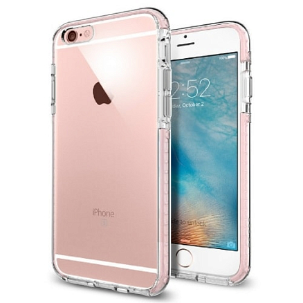 Чехол для iPhone 6, 6S гибридный Spigen SGP Ultra Hybrid Tech прозрачно-розовый