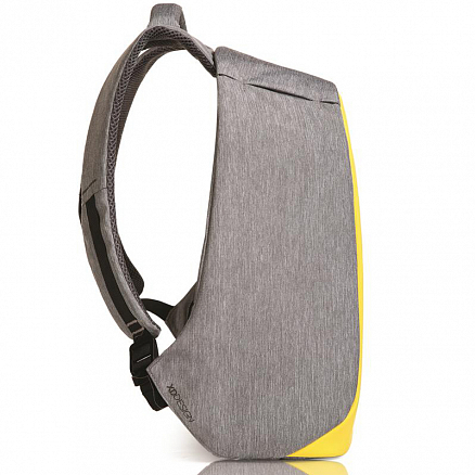Рюкзак XD Design Bobby Compact с отделением для ноутбука до 14 дюймов и USB портом антивор серо-желтый