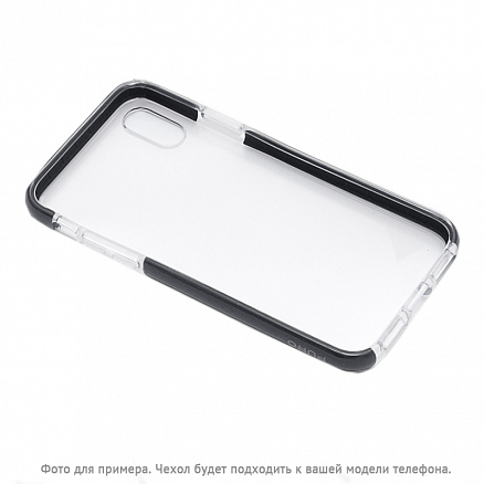 Чехол для iPhone XR гелевый для полной защиты Puro Flex Shield прозрачно-черный