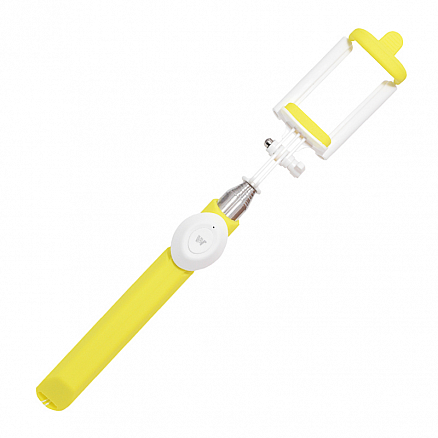 Монопод (палка для селфи) Bluetooth с кнопкой Dispho Jelly желтый