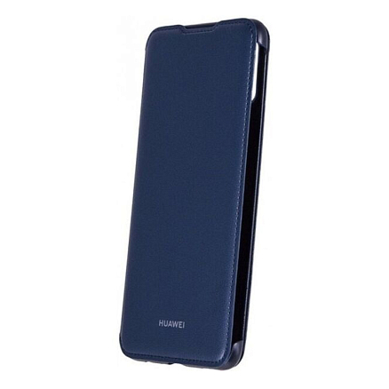 Чехол для Huawei Y7 2019 кожаный оригинальный Flip Cover синий