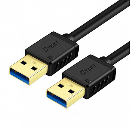 Кабель USB 3.0 - USB 3.0 (папа - папа) длина 1 м Dtech CU0301