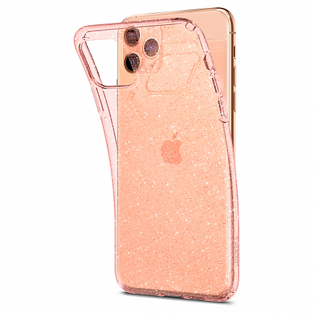 Чехол для iPhone 11 Pro гелевый с блестками Spigen SGP Liquid Crystal Glitter прозрачный розовый