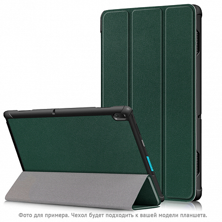 Чехол для Huawei MatePad T10s AGS3-L09 кожаный Nova-06 темно-зеленый