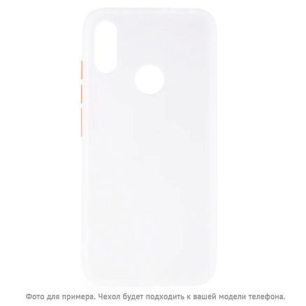 Чехол для Huawei P40 Lite, Nova 6 SE силиконовый CASE Acrylic белый