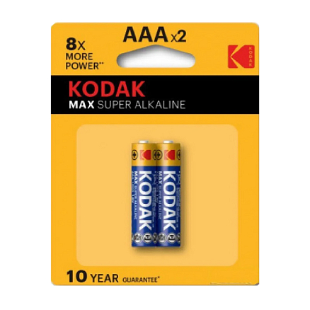 Батарейка LR03 Alkaline (пальчиковая маленькая AAА) Kodak Max упаковка 2 шт.