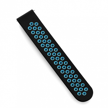 Сменный браслет для Amazfit Bip силиконовый черно-голубой
